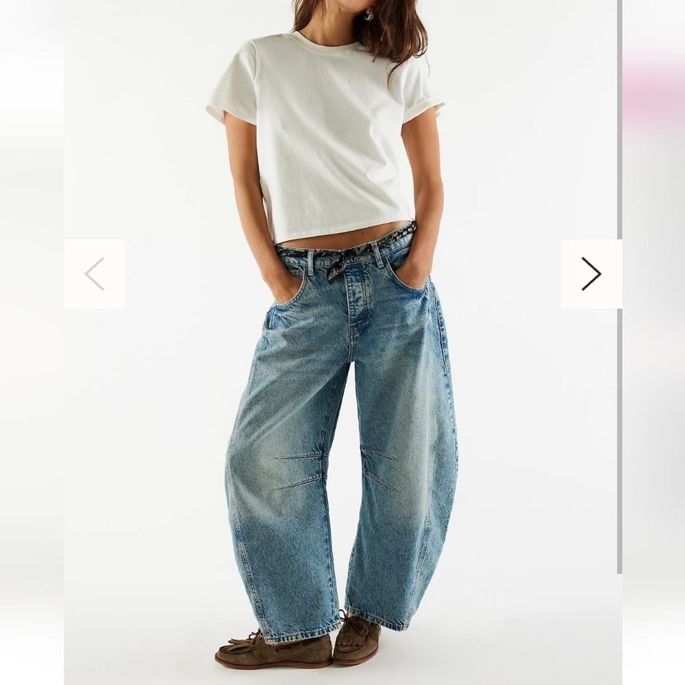 Free People Barrel Leg Jeans